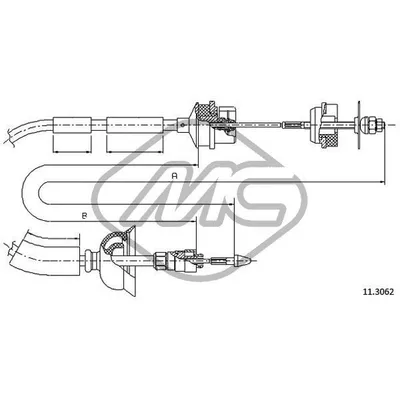 Трос сцепления 405 ALL 1,3 - TD Metalcaucho 82706