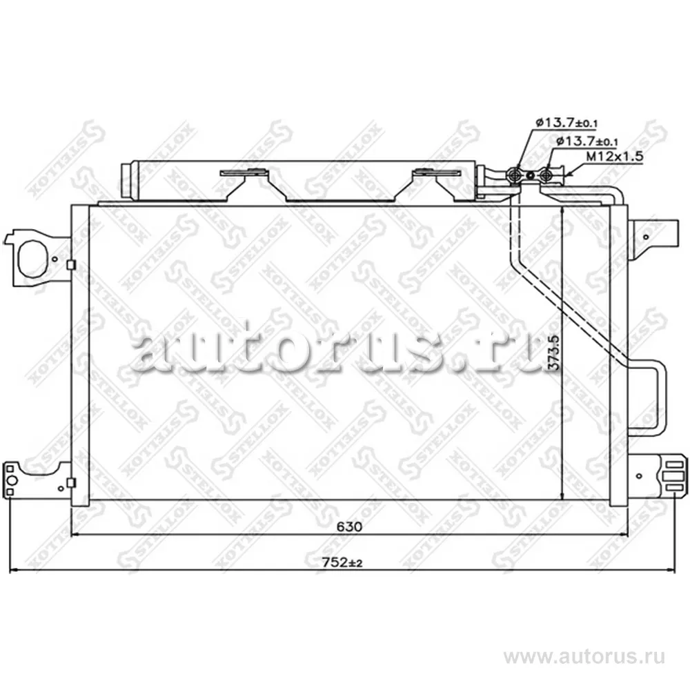 Радиатор конд. MB W203 1.8-5.4/ STELLOX 10-45125-SX