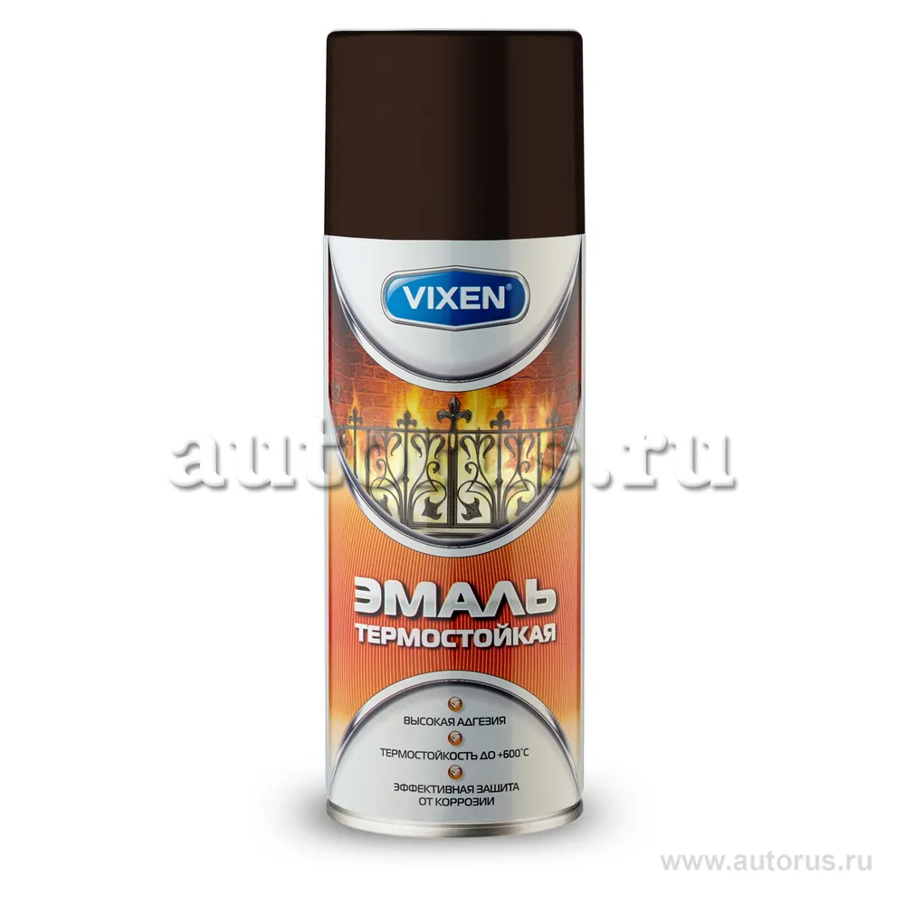Эмаль термостойкая, VIXEN шоколадно-коричневый, аэрозоль 520 мл VX-53012