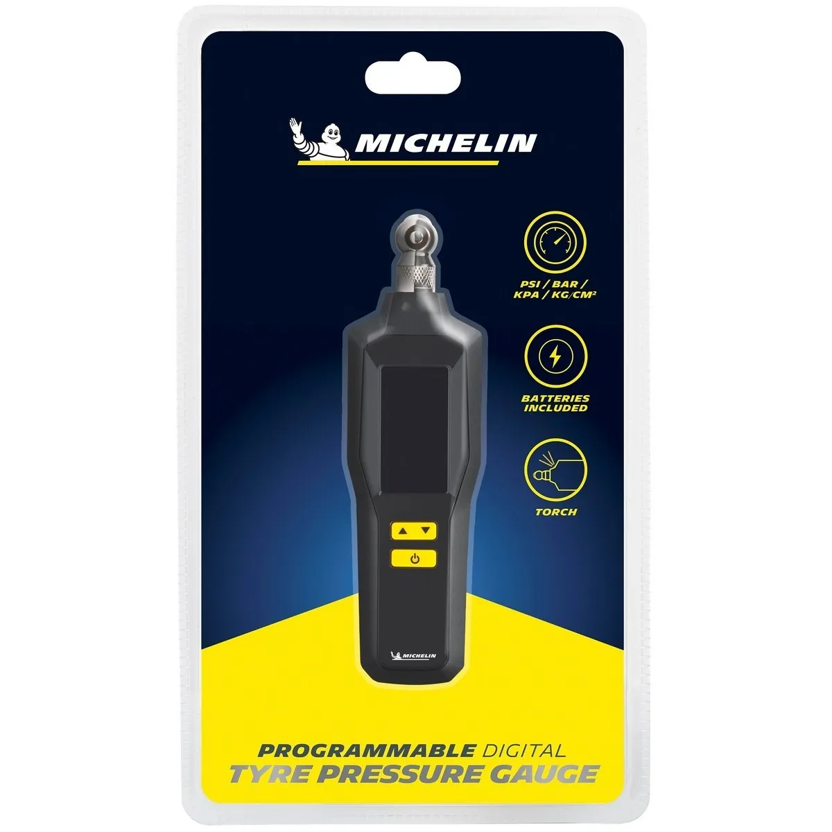 Цифровой программируемый манометр MICHELIN с фонариком, LCD дисплеем и клапаном спуска давления Michelin 12294