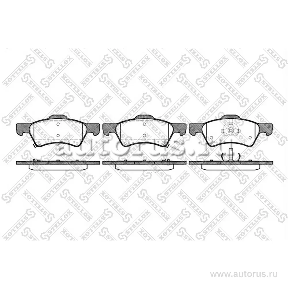 Колодки дисковые п. Chrysler Voyager, Dodge Caravan 2.4i-3.8i/2.5 STELLOX 821 002B-SX
