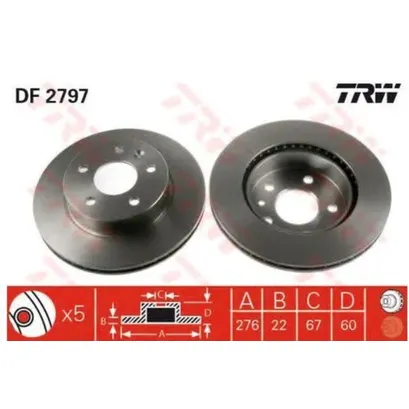 Диск тормозной передний MB W638 TRW DF2797