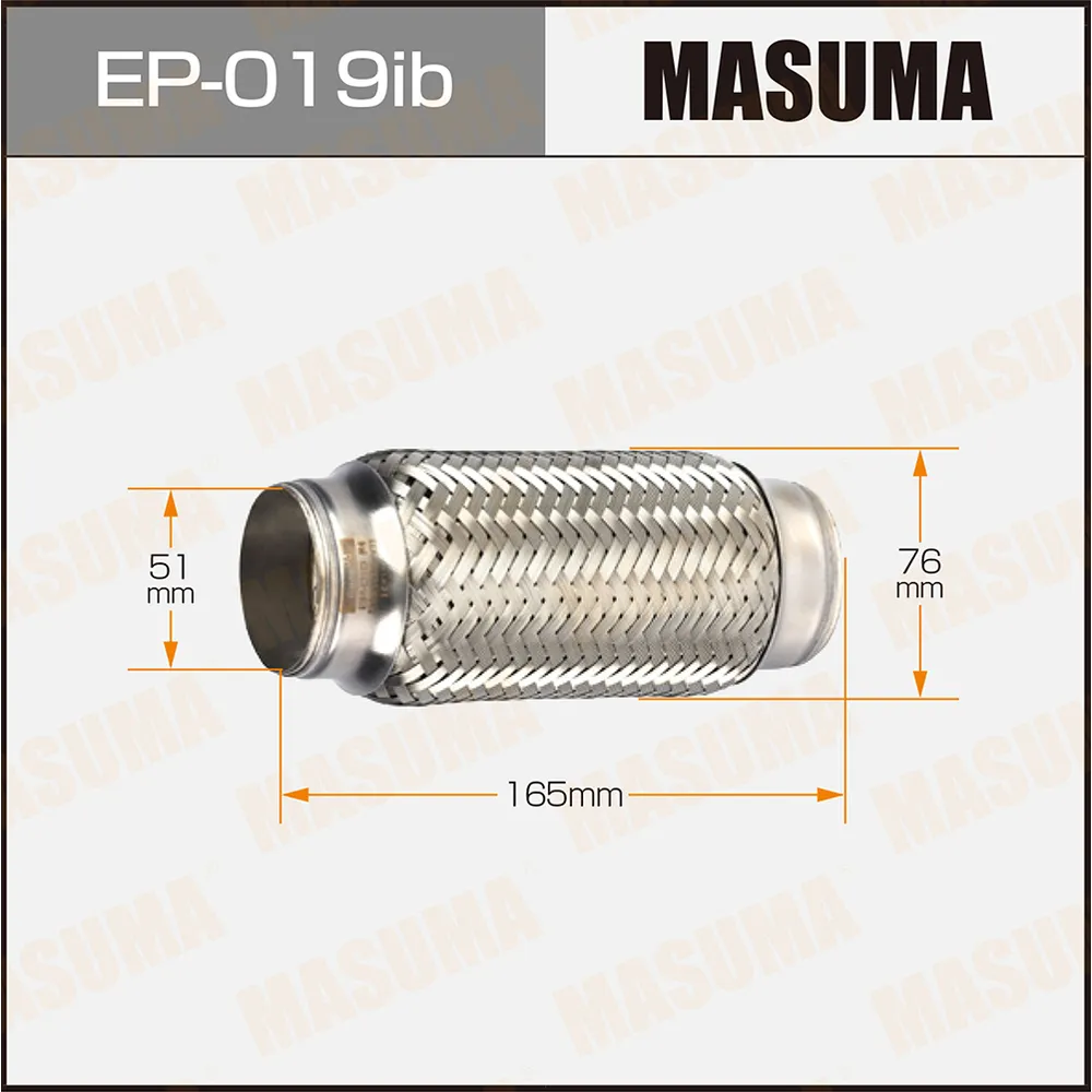 Гофра глушителя 51x165 усиленная MASUMA EP019IB