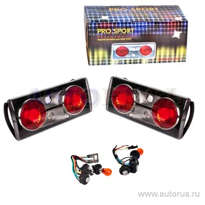 Фонари задние ВАЗ 2107 тонир/черный RS-02619. Pro sport VSK 00-00042305
