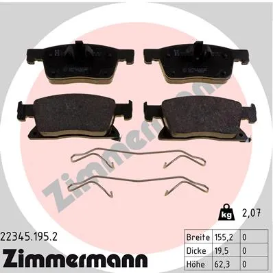 КОЛОДКИ ПЕР OPL ASTRA K 15- ZIMMERMANN 223451952