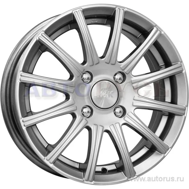 Диск литой R16 7J 4x114.3/66.1 ET35 КИК Сиеста блэк платинум 20570