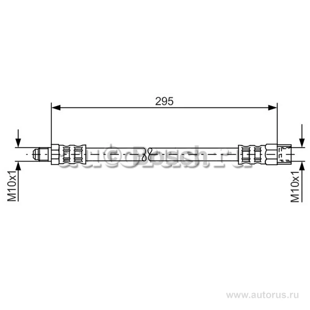 Шланг тормозной VOVLO XC90 295 мм 02-10 зад.