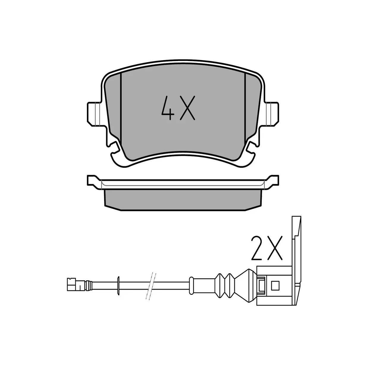Колодки задние (с датчиком) VW T5 03- MEYLE 025 233 2617/W