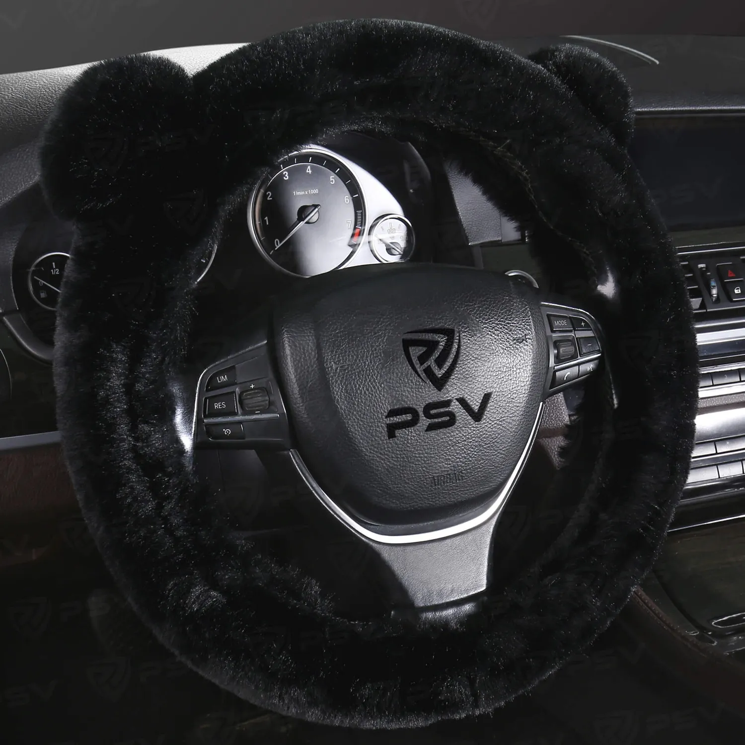 Оплетка на руль иск. мех PSV MISHKA Extra (Черный) M PSV 136100