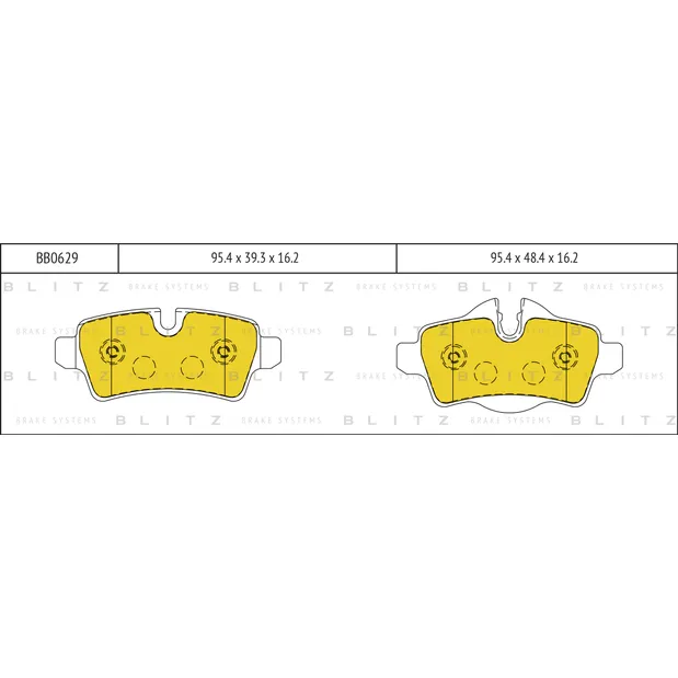 Колодки тормозные дисковые задние MINI Clubman R55/R55N / Roadster R59 / Convertible BLITZ BB0629