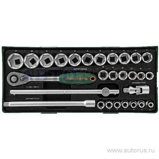 Набор торцевых головок 1/2DR 8-34 мм, 28 пр. ложемент JONNESWAY S04H4728ST