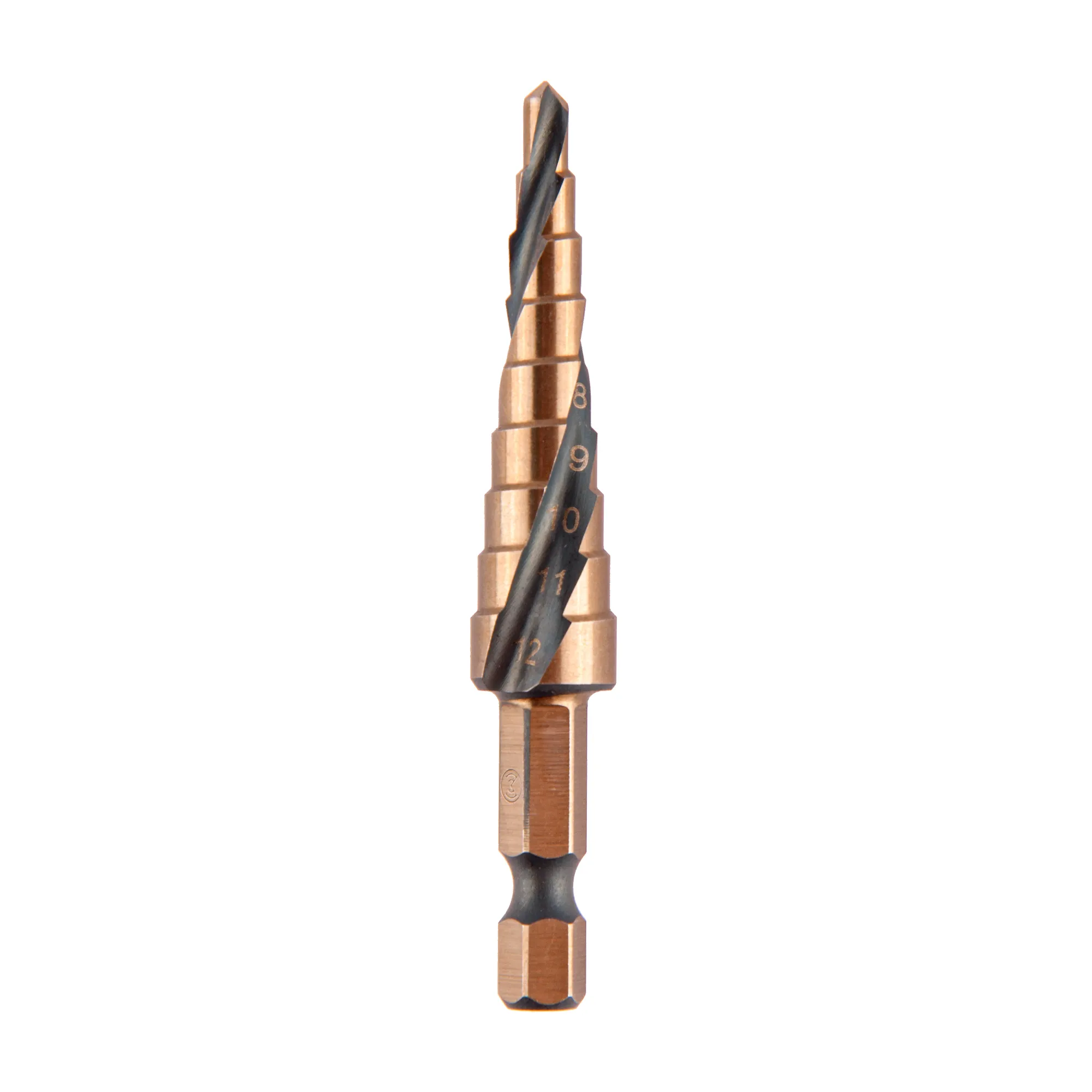 Сверло ступенчатое по мет. витое 4-12мм, 9 ступ.,шаг 1мм, Р6М5, Hex 1/4, MONOGRAM Special Monogram 100-999