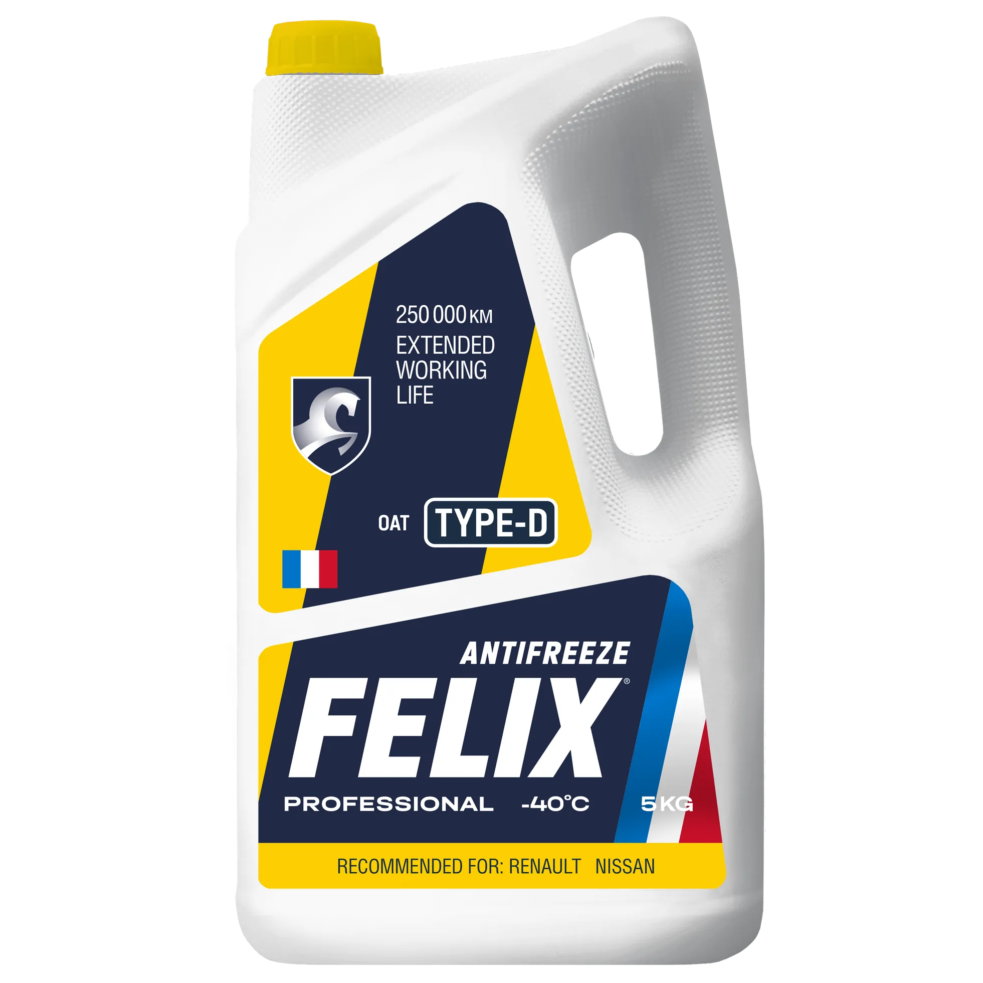 Антифриз Felix Type D G12+ готовый -40 желтый 5 кг 430206333