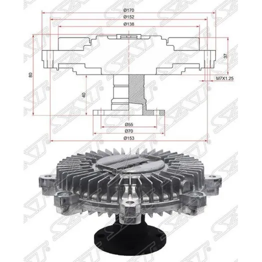 Вискомуфта MMC PAJERO V43/23, MONTERO 6G72 ST-MD142419