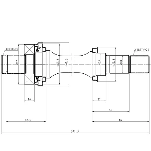ПОЛУОСЬ KIA SHUMA, SEPHIA, MENTOR, SPECTRA, - R ZIKMAR Z88149R
