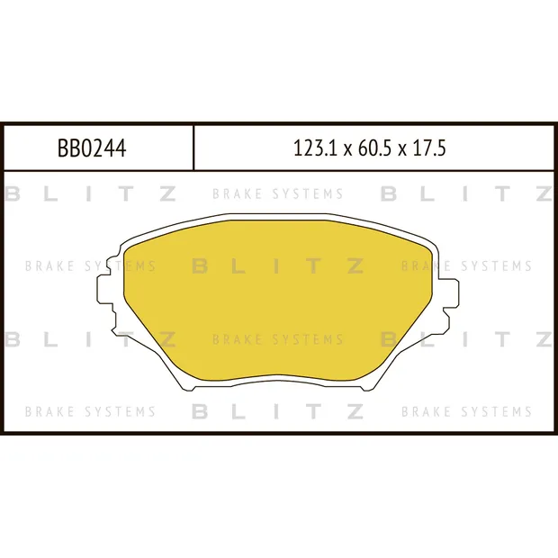 Колодки тормозные дисковые передние TOYOTA RAV4 00-> BLITZ BB0244