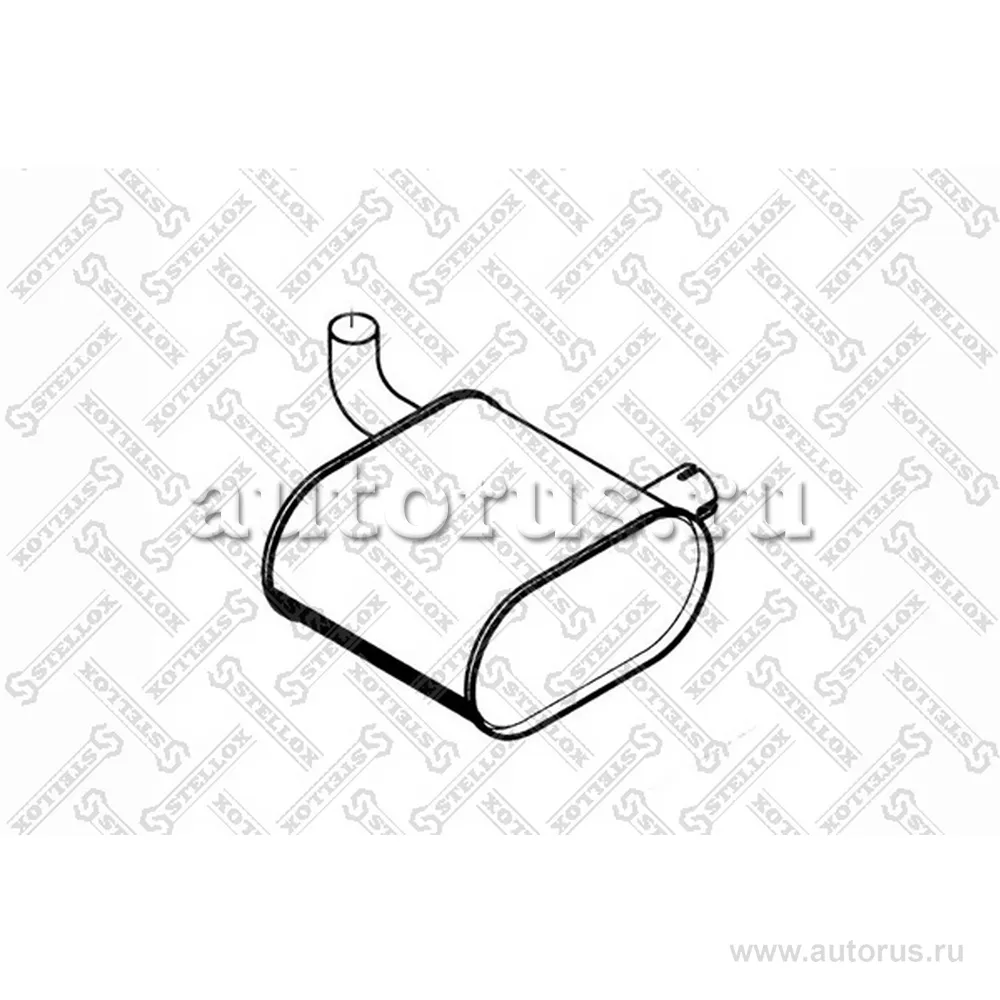 Резонатор(бочка) глушителя овальный RVI STELLOX 8203045_SX