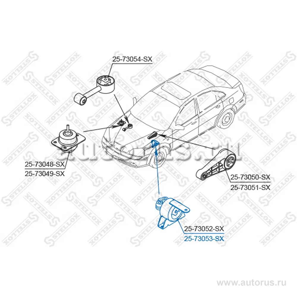 Подушка ДВС л.Daewoo Lacetti 1.8 DOHC M STELLOX 2573053_SX