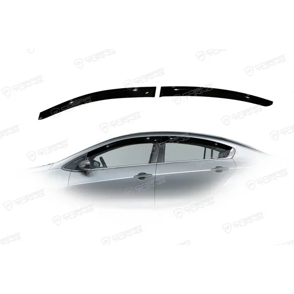 Дефлектора на окна Kia Cerato III Sd 2012EuroStandard деф.окон Cobra Tuning KE13612