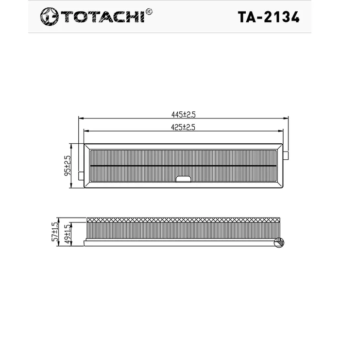 Воздушный фильтр TOTACHI TA-2134 1444FF C43711 TOTACHI TA2134