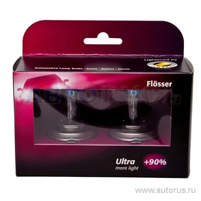 Лампа FLOSSER H4 60/55W +90% 2шт 6255180