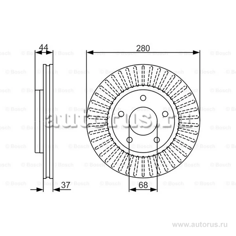 Диск тормозной передний NISSAN JUKE BOSCH 0986479A28
