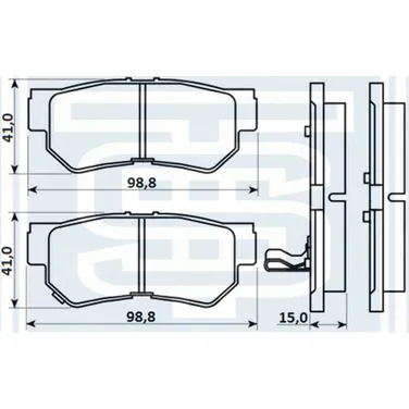 Колодки тормозные HYUNDAI SONATA IV задние STARKE 178528