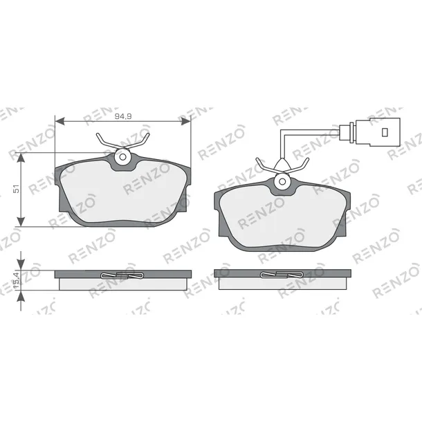 Колодки дисковые RENZO RNZ321