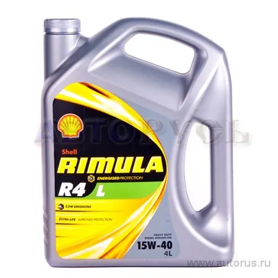 Масло моторное SHELL Rimula R4 L 15W-40 минеральное 4 л 550021619