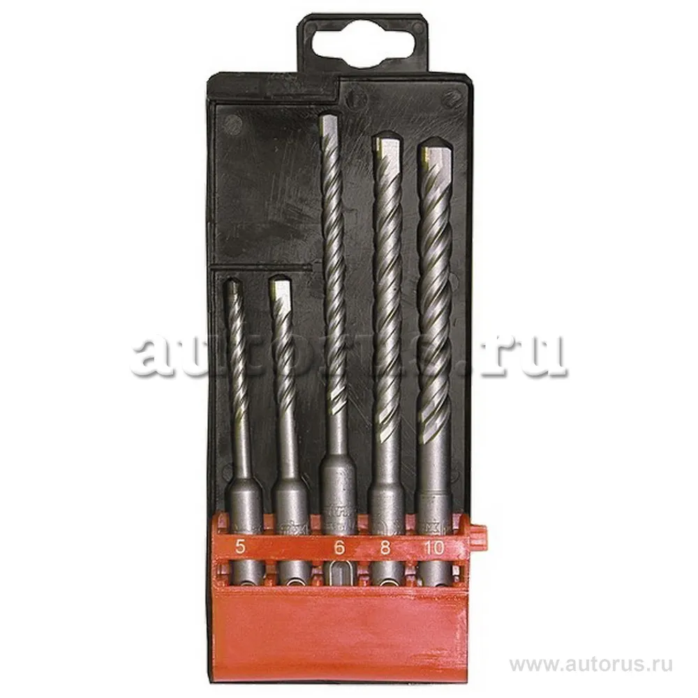 Набор буров по бетону, 5-6x110, 6-8-10x160 мм, 5 шт. в пласт. коробке, SDS PLUS MATRIX 71095