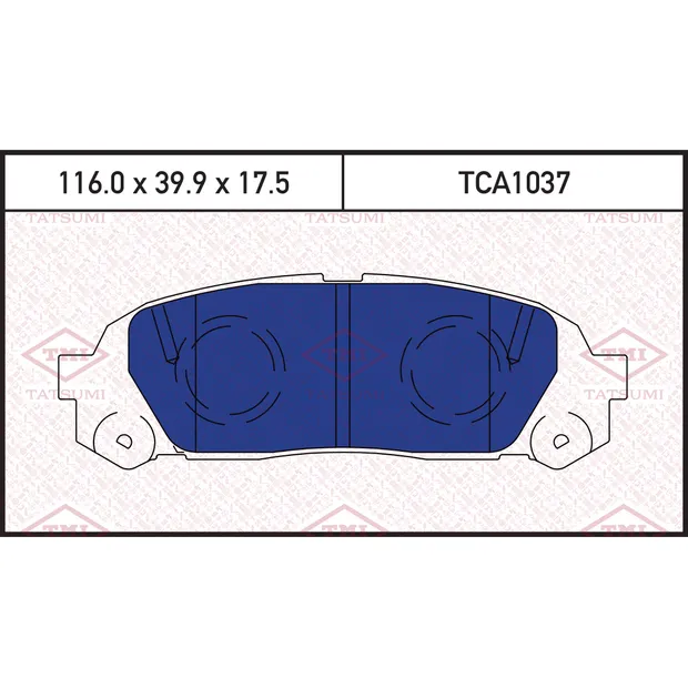 Колодки тормозные дисковые задние TOYOTA Chaser/Cresta/Crown/Mark II 96-> TATSUMI TCA1037