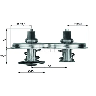 Термостат KNECHT/MAHLE TX 33D