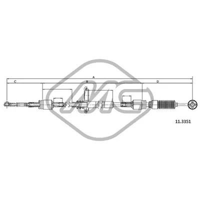 Трос кпп MER VIANO (639) ALL Metalcaucho 80907