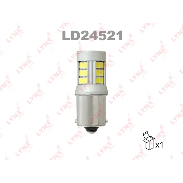 Лампа светодиодная 24V P21W 21W BA15s 6200K LYNXauto LED 1 шт. картон S25 LD24521