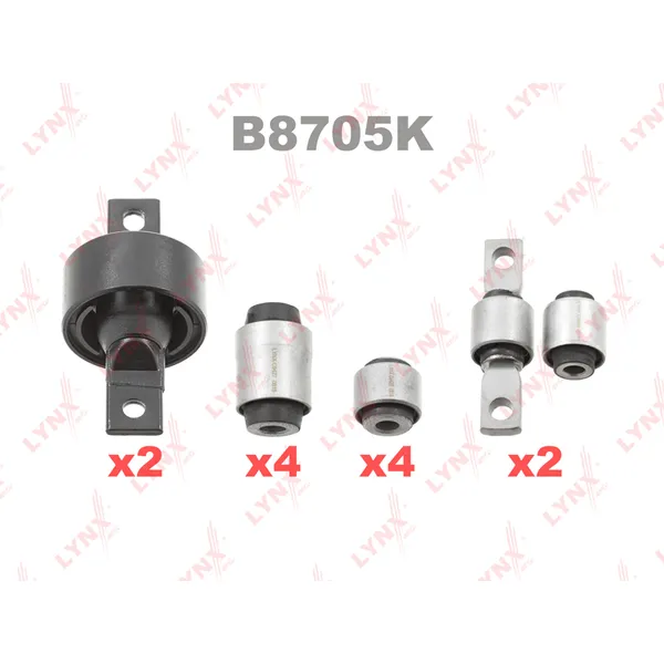 Комплект сайлентблоков LYNXauto B8705K