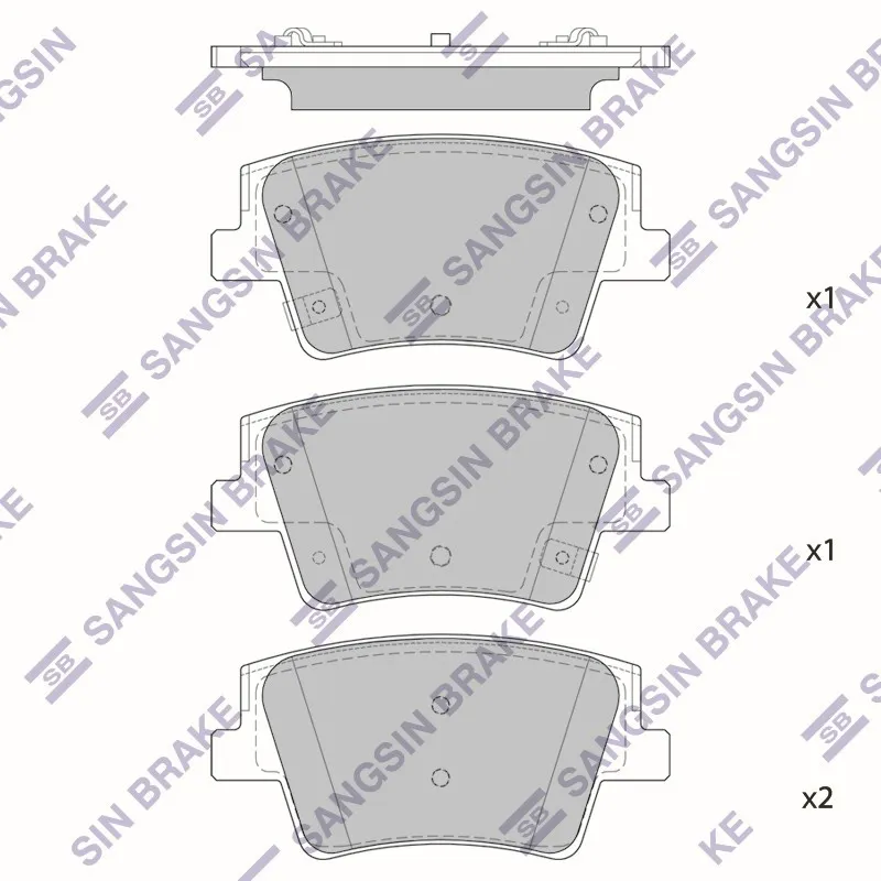 Колодки тормозные HYUNDAI SANTA FE 18- задние HI-Q SP1914