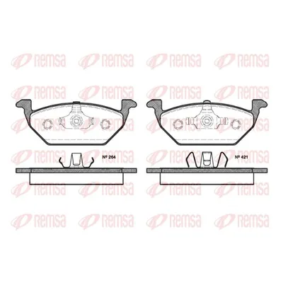 Колодки дисковые п VW Golf 1.41.9SD 97 99, Skoda Octavia 1.4 1.9SD 96 00 REMSA 0633.20