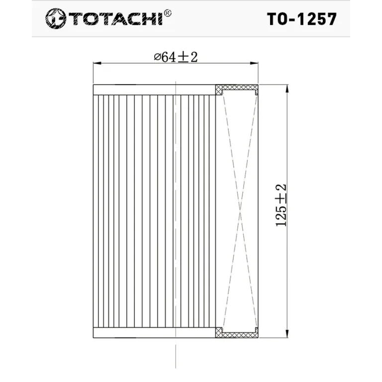 Фильтр масляный TOTACHI TO-1257 06D-115-466 MANN HU 719/6x TOTACHI TO1257