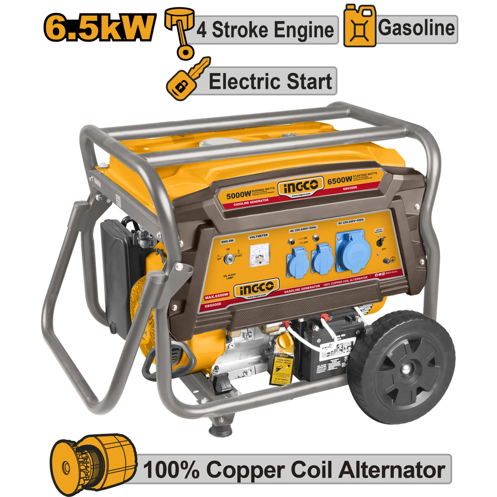 Бензиновый генератор INGCO GE65006