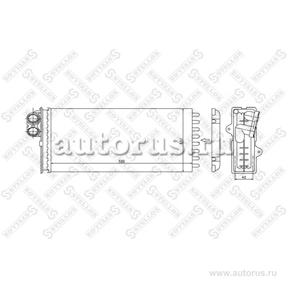 Радиатор печки Renault Master II All 98-03 STELLOX 10-35177-SX