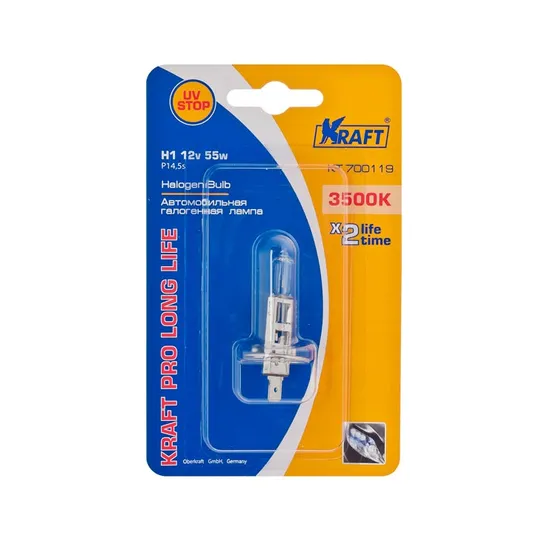 Лампа 24V H1 55W P14,5s KRAFT 1 шт. картон KT700119