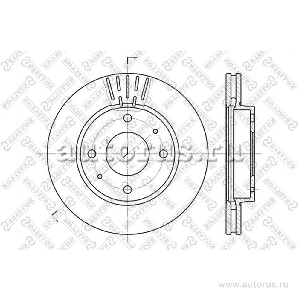 Диск тормозной передний HYUNDAI LANTRA/SONATA 1.6-2.5/1.9D 95-01 STELLOX 60203411V_SX