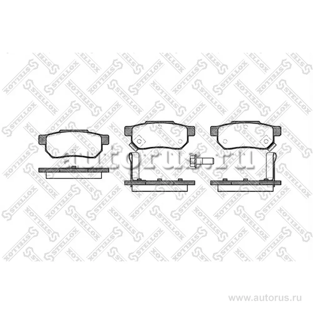 Колодки дисковые з. Honda Civic 1.4-1.6 87-0 STELLOX 244 002-SX
