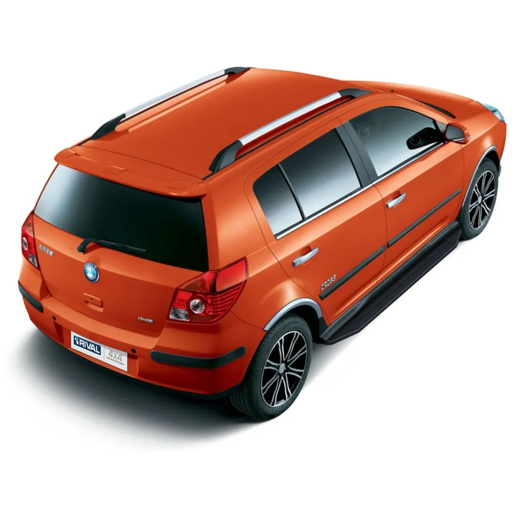 Порог-площадка Premium-Black A173ALB + комплект крепежа, RIVAL, Geely MK Cross 2011-2016 Geely MK Cross A173ALB.1901.1