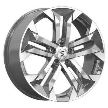 Диск литой R19 7.5J 5x108/60.1 ET38 КИК КР015 Diamond Gloss Graphite 82778