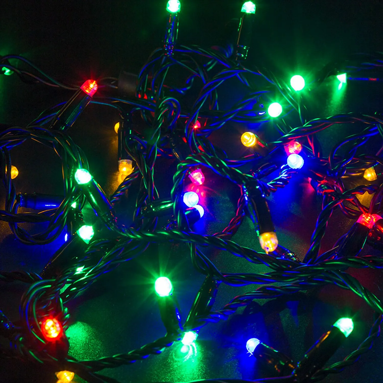 Гирлянда светодиодная Нить 10м 100 LED RGB черный ПВХ IP65 свечение с динамикой 230В соединяется нужен контроллер 245-908 NEON-NIGHT 245-408