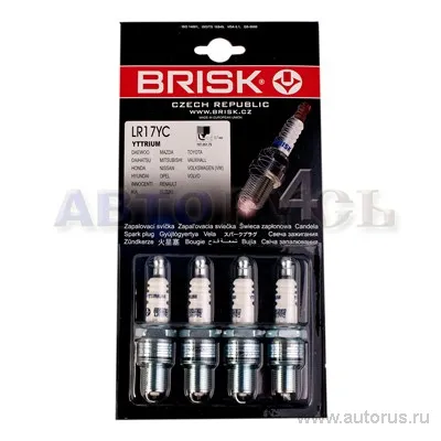 Свеча зажигания компл. (4шт) для а/м ГАЗ 3111 SUPER-R BRISK LR17YC-J