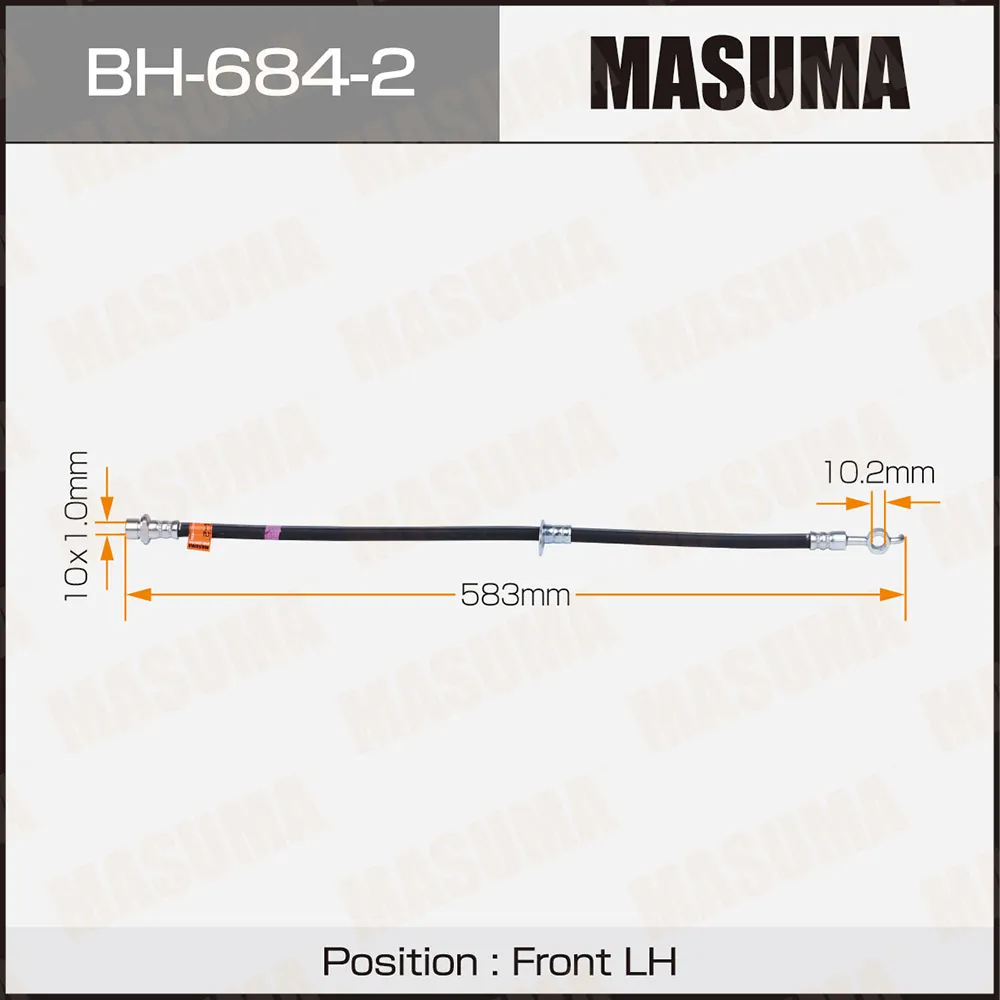Шланг тормозной MASUMA BH-684-2