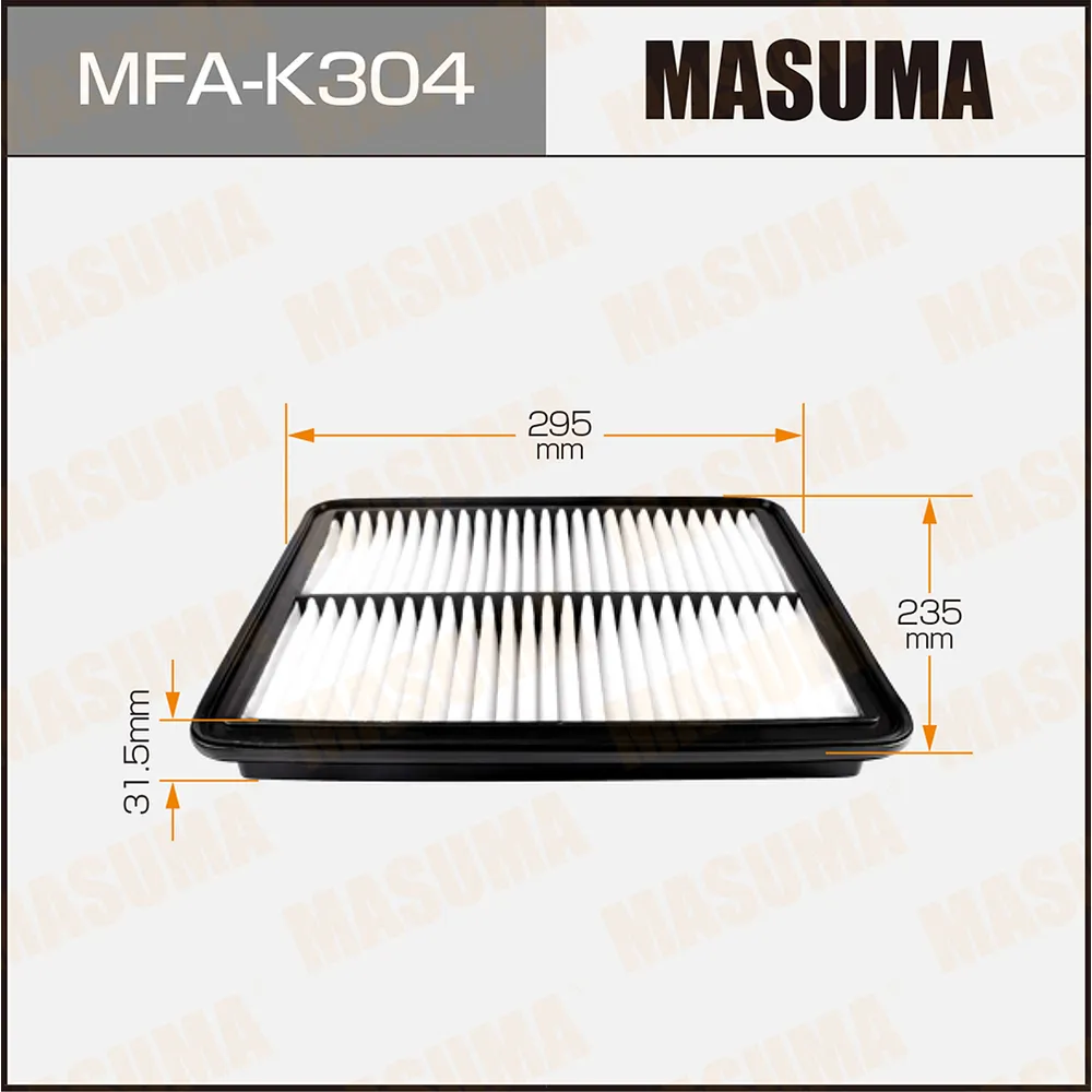 Фильтр возд.KIA SORENTO 2.5 02 MASUMA mfak304