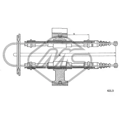Трос ручника LAN DELTA 1,6-HF-TURBO-TURBO DS Metalcaucho 82089